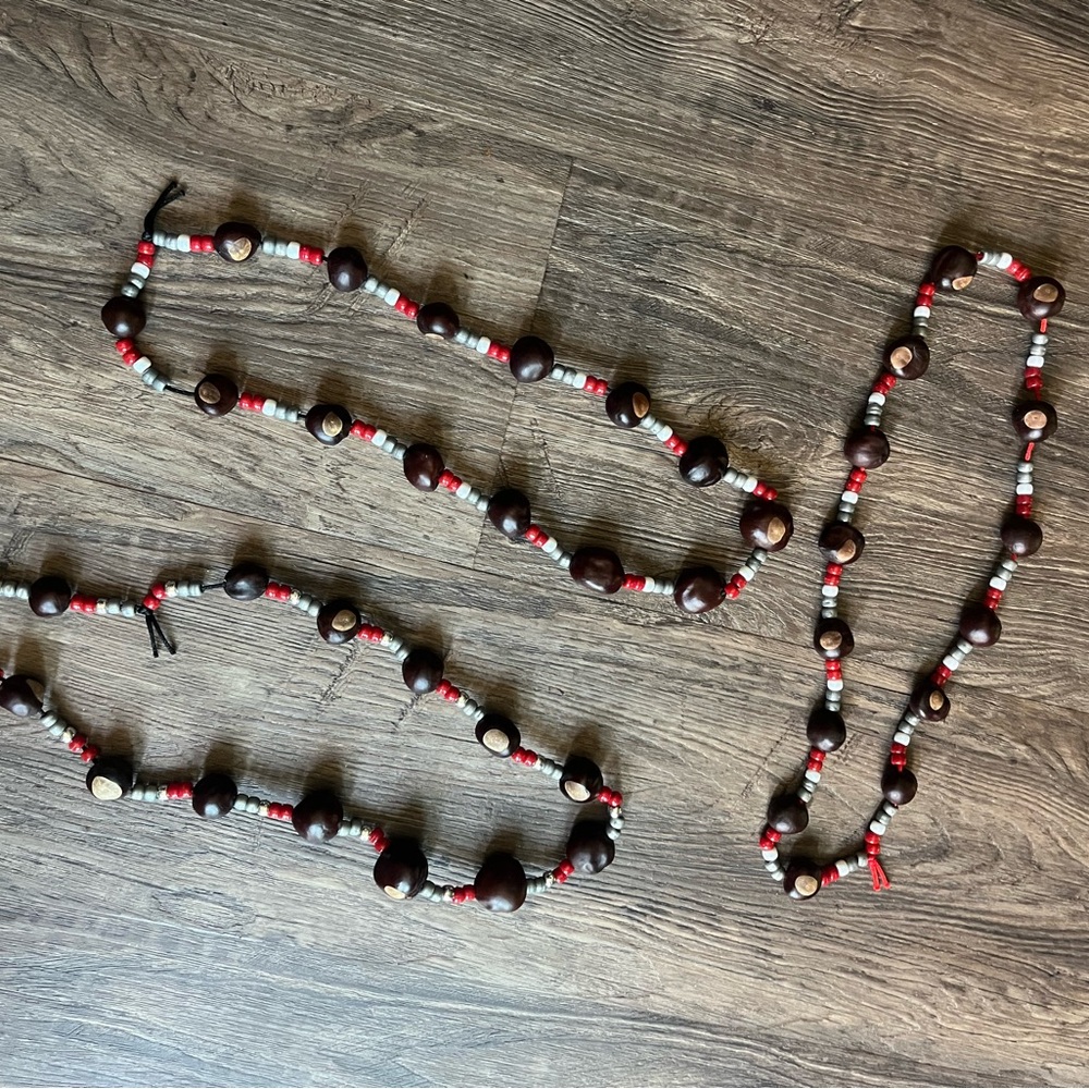Ohio State Buckeyes Bead Necklace with Red and White Accents Big10 #1 College